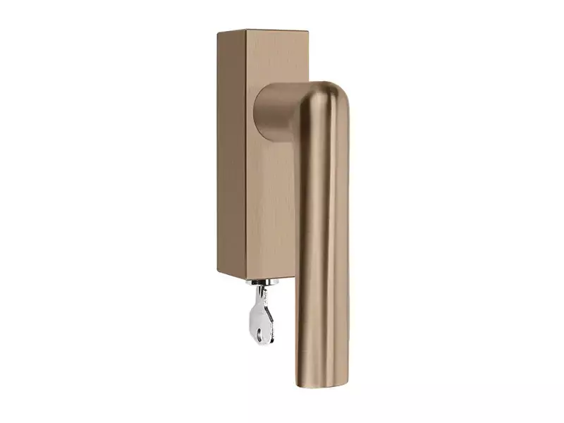 Draaikiep raamkruk Links PVD licht brons Inc Piet Boon PBI102-DKLOCK
